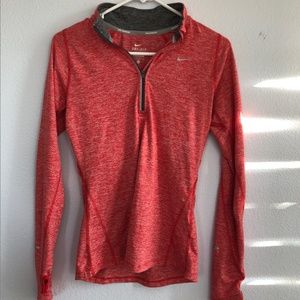 Pink nike quarter zip